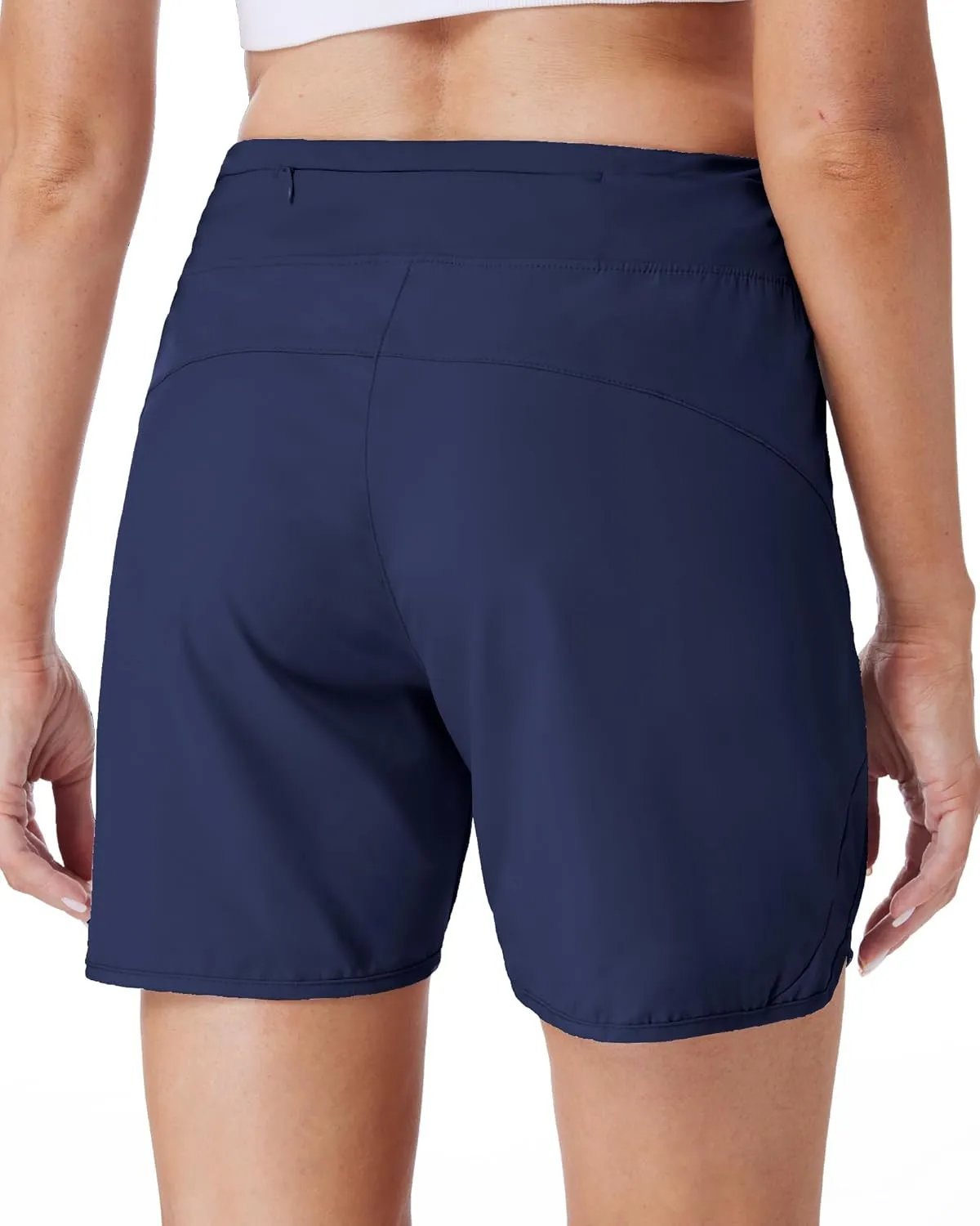 Running Shorts for Women 5" Athletic High Waisted Quick Dry Active Exercise Hiking Shorts with 3 Zipper Pocket