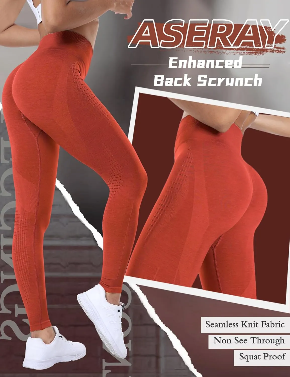 Scrunch Butt Lifting Leggings for Women Amplify Contour Seamless Workout Gym Leggings High Waisted Yoga Pants