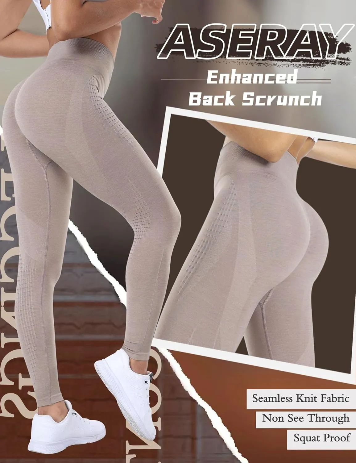 Scrunch Butt Lifting Leggings for Women Amplify Contour Seamless Workout Gym Leggings High Waisted Yoga Pants
