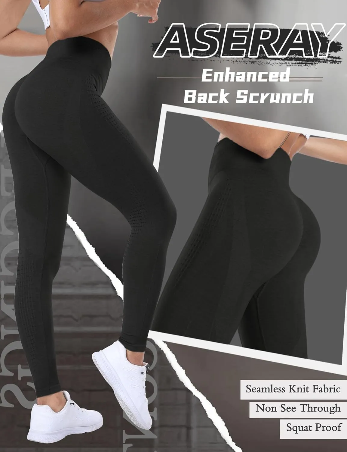 Scrunch Butt Lifting Leggings for Women Amplify Contour Seamless Workout Gym Leggings High Waisted Yoga Pants