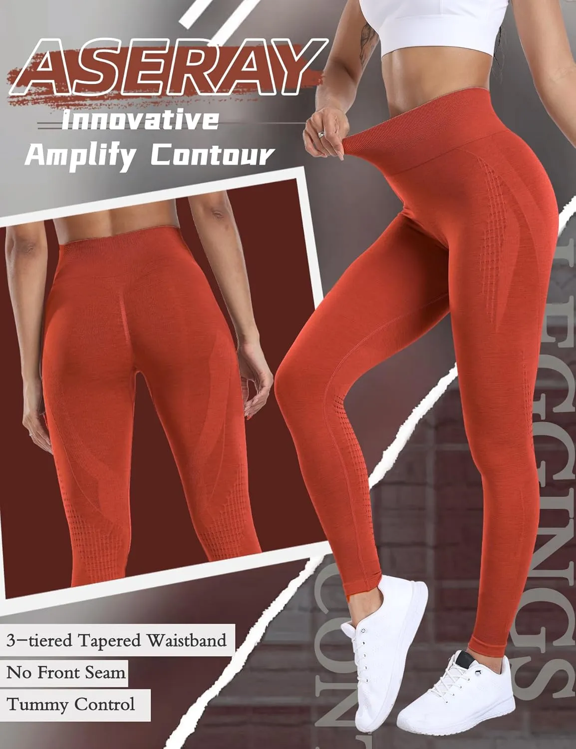 Scrunch Butt Lifting Leggings for Women Amplify Contour Seamless Workout Gym Leggings High Waisted Yoga Pants