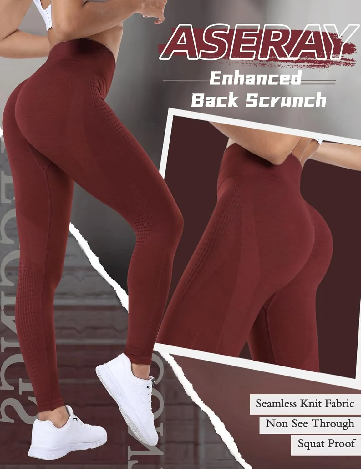 Scrunch Butt Lifting Leggings for Women Amplify Contour Seamless Workout Gym Leggings High Waisted Yoga Pants