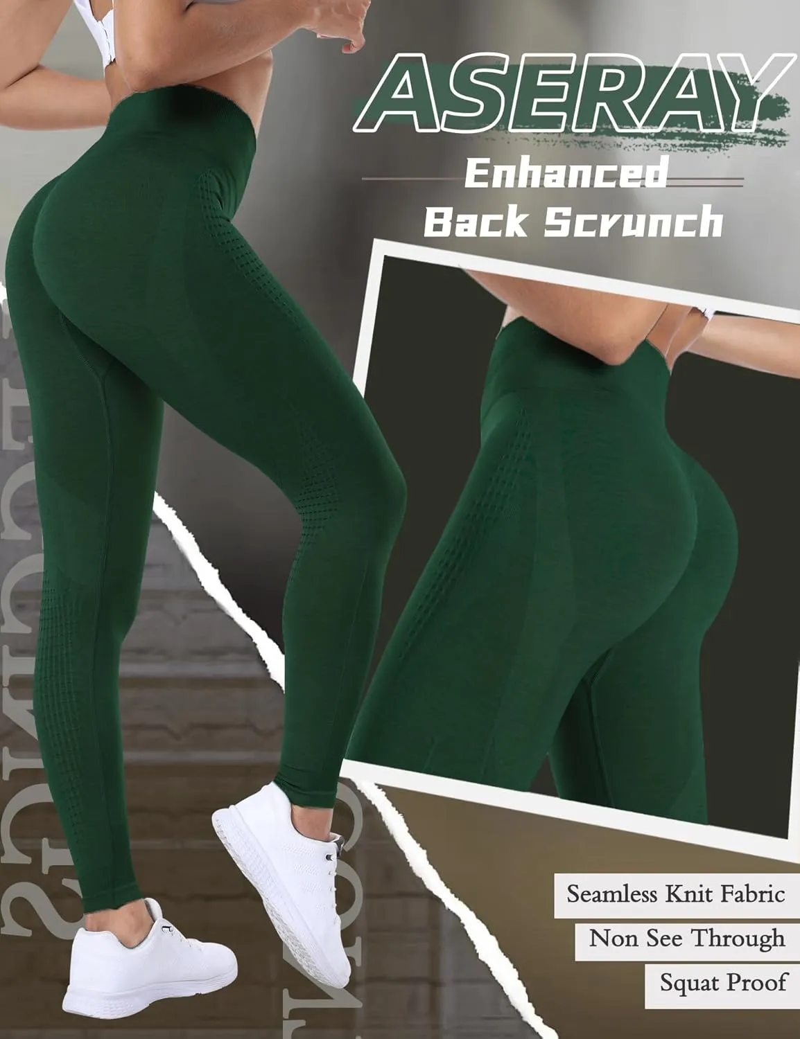 Scrunch Butt Lifting Leggings for Women Amplify Contour Seamless Workout Gym Leggings High Waisted Yoga Pants