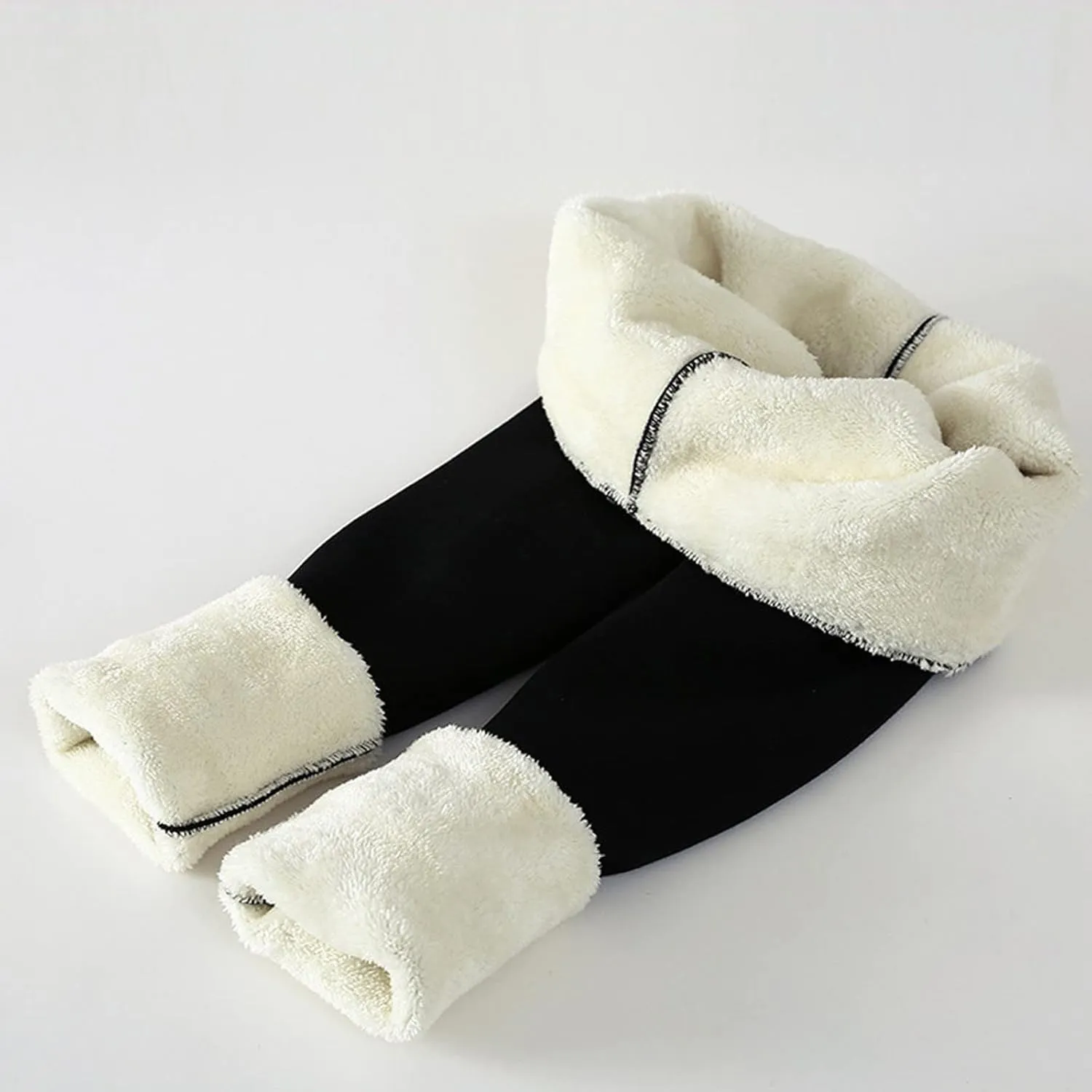 sdbrld Fleece Lined Leggings Women Soft Thermal Pants High Waist Tummy Control Stretchy Warm Thick Sherpa Winter Tights Pants