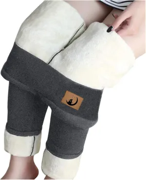sdbrld Fleece Lined Leggings Women,Womens Fleece Lined Leggings High Waist Thick Warm Pants Soft Tummy Control Thermal Tights