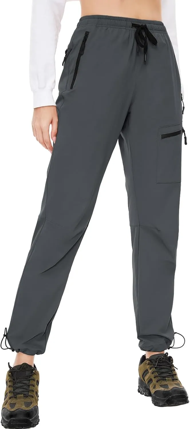 SEVEGO Womens Hiking Pants Tall Inseam 30"/32"/34"/36" Athletic Cargo Pants Lightweight 4 Zipper Pockets Water Resistant