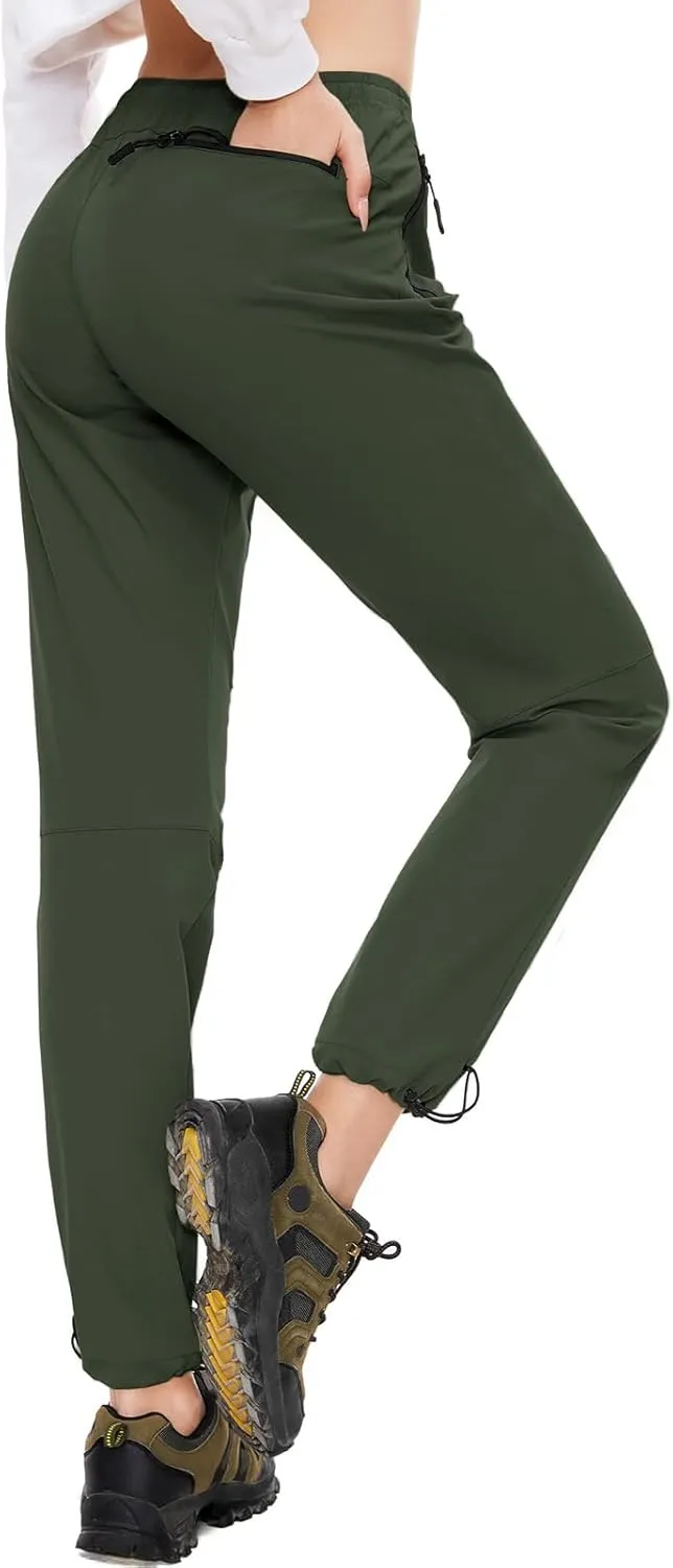 SEVEGO Womens Hiking Pants Tall Inseam 30"/32"/34"/36" Athletic Cargo Pants Lightweight 4 Zipper Pockets Water Resistant