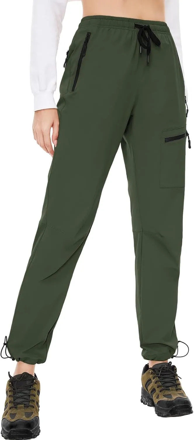 SEVEGO Womens Hiking Pants Tall Inseam 30"/32"/34"/36" Athletic Cargo Pants Lightweight 4 Zipper Pockets Water Resistant