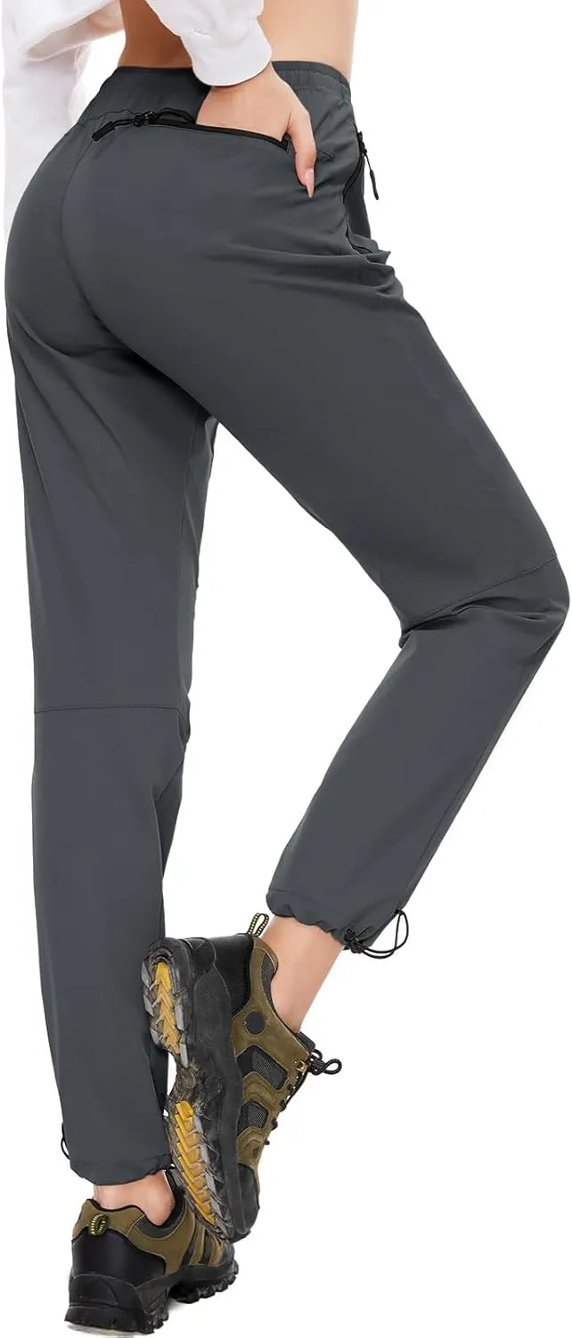 SEVEGO Womens Hiking Pants Tall Inseam 30"/32"/34"/36" Athletic Cargo Pants Lightweight 4 Zipper Pockets Water Resistant