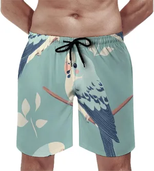 Shark Pattern Men's Athletic Running Shorts with Pockets Lightweight Beach Shorts Quick Dry