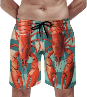 Shark Pattern Men's Athletic Running Shorts with Pockets Lightweight Beach Shorts Quick Dry