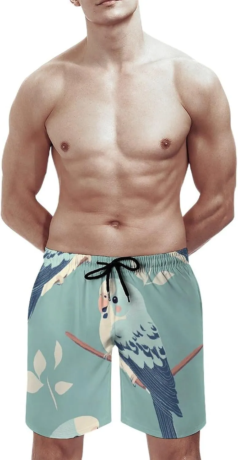 Shark Pattern Men's Athletic Running Shorts with Pockets Lightweight Beach Shorts Quick Dry