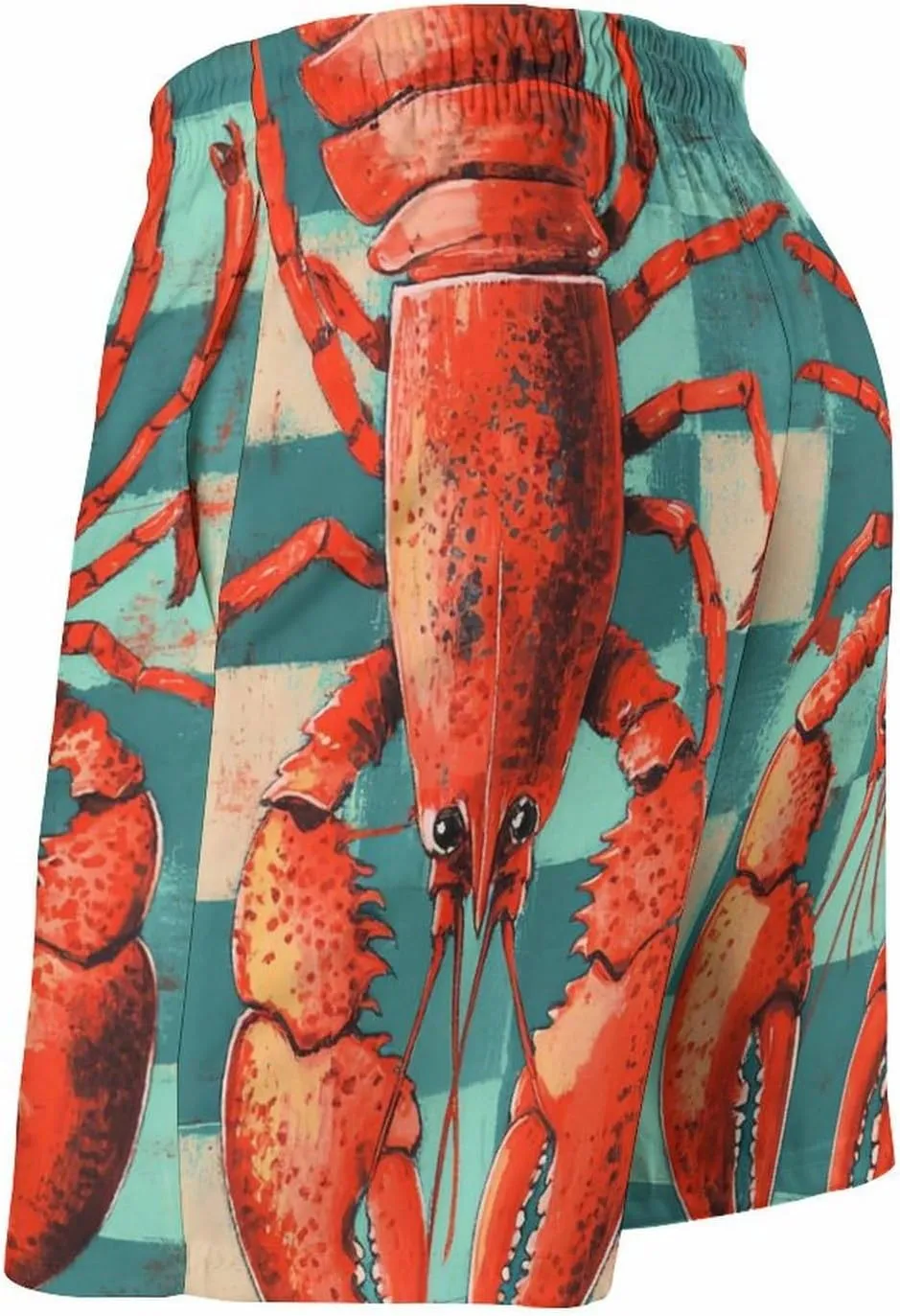 Shark Pattern Men's Athletic Running Shorts with Pockets Lightweight Beach Shorts Quick Dry