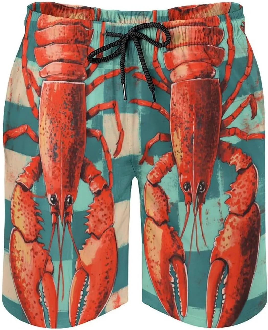 Shark Pattern Men's Athletic Running Shorts with Pockets Lightweight Beach Shorts Quick Dry