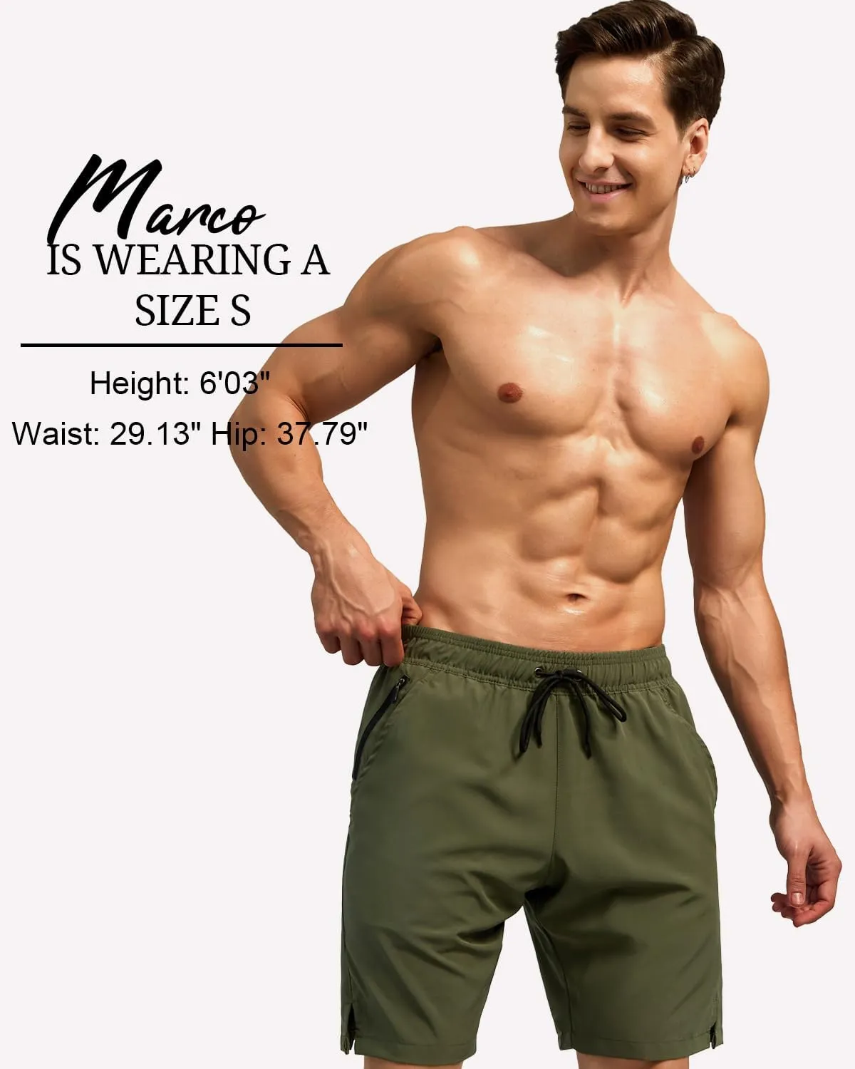 SILKWORLD Mens Swim Trunks Quick Dry Bathing Suit Board Swimming Shorts with Zipper Pockets and Compression Liner