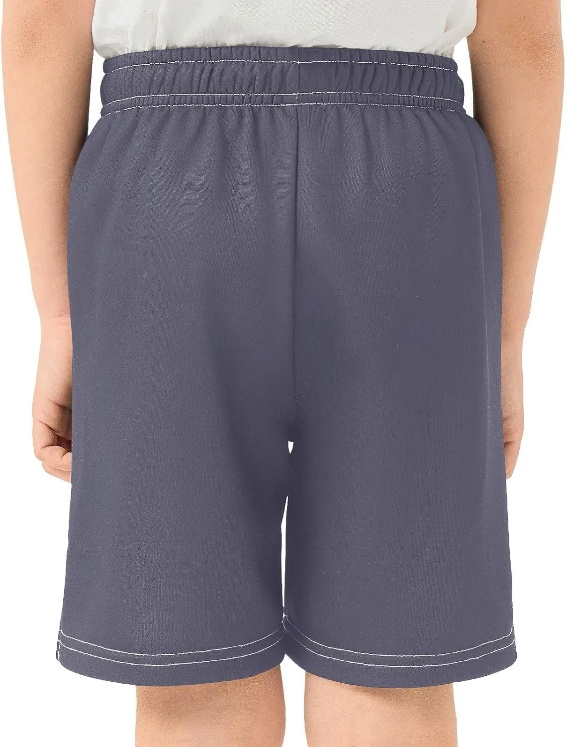 Solid Color Boys Athletic Shorts Quick Dry Kids Active Running Shorts with Pockets