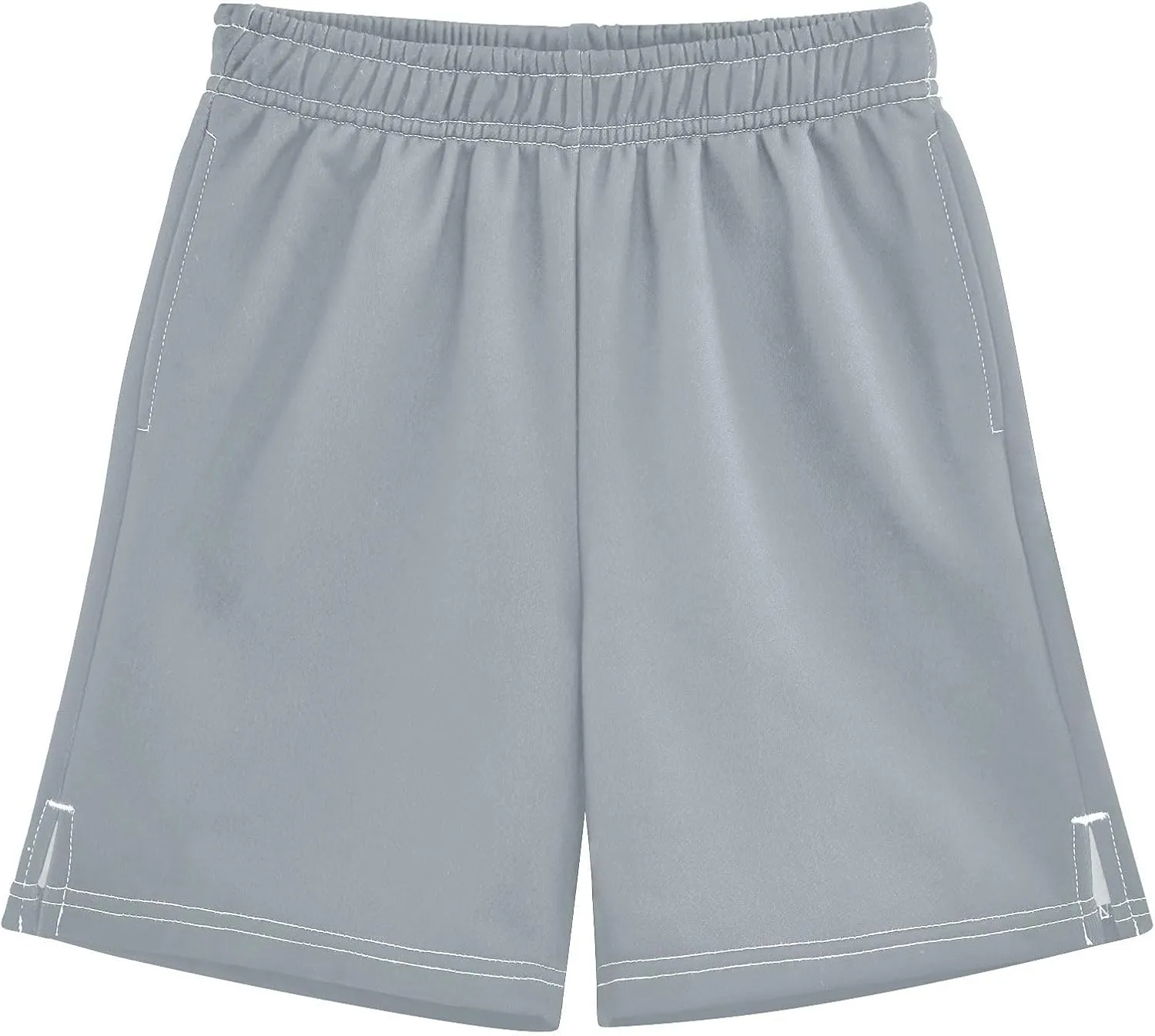 Solid Color Boys Athletic Shorts Quick Dry Kids Active Running Shorts with Pockets