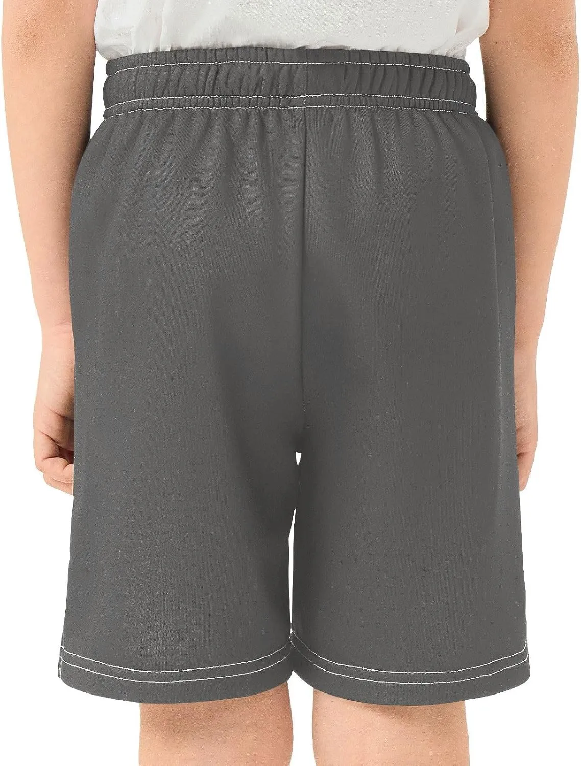 Solid Color Boys Athletic Shorts Quick Dry Kids Active Running Shorts with Pockets