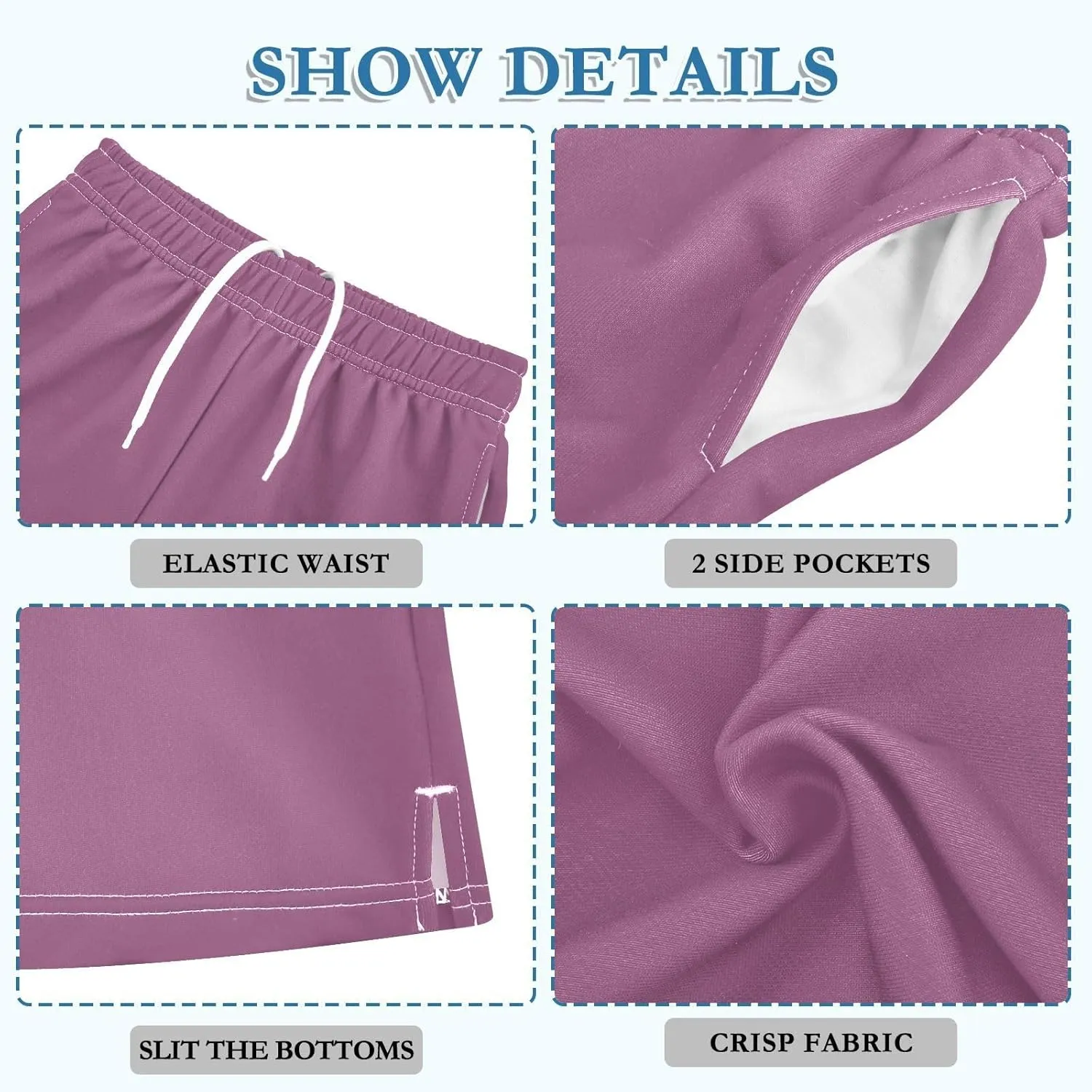 Solid Color Boys Athletic Shorts Quick Dry Kids Active Running Shorts with Pockets