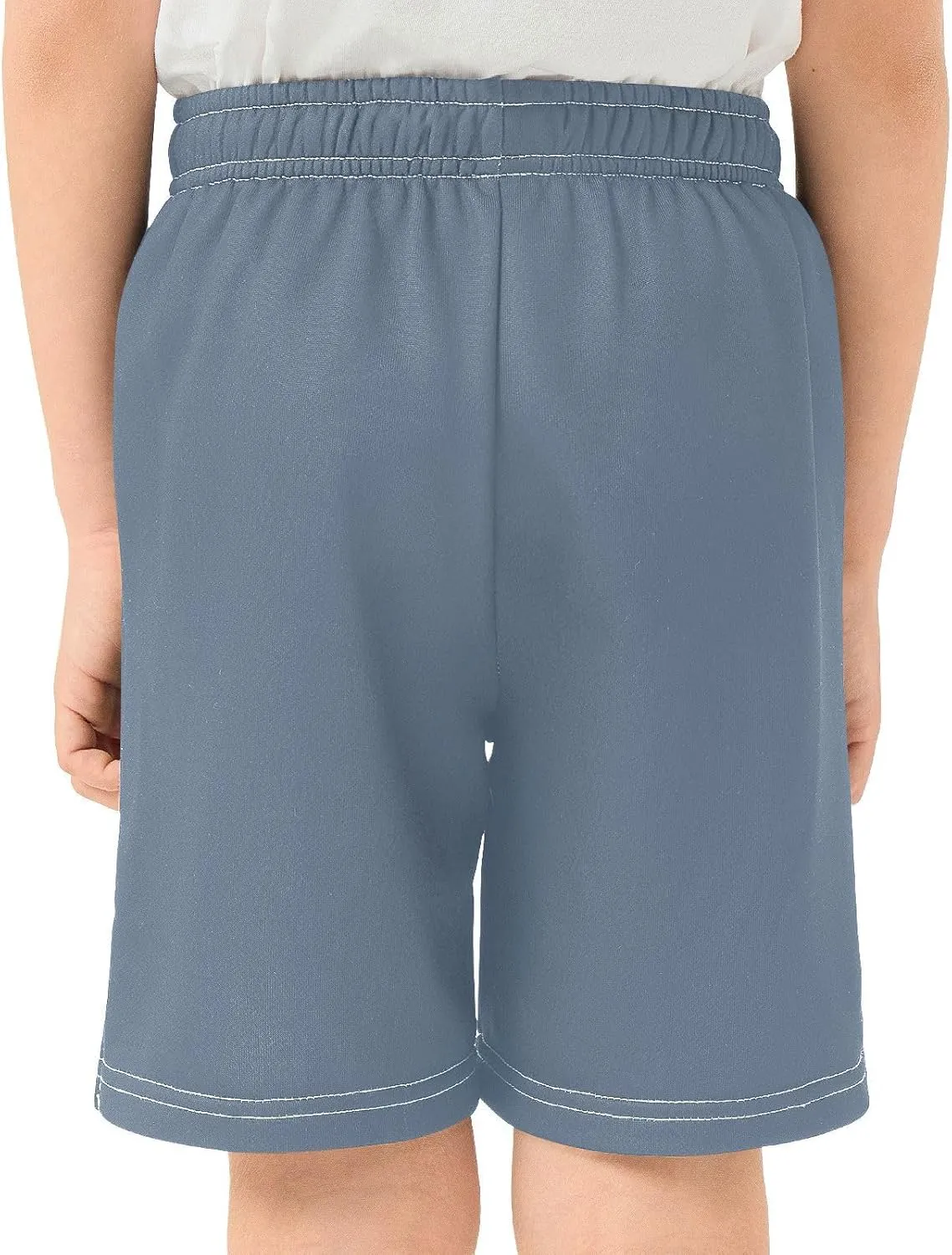 Solid Color Boys Athletic Shorts Quick Dry Kids Active Running Shorts with Pockets