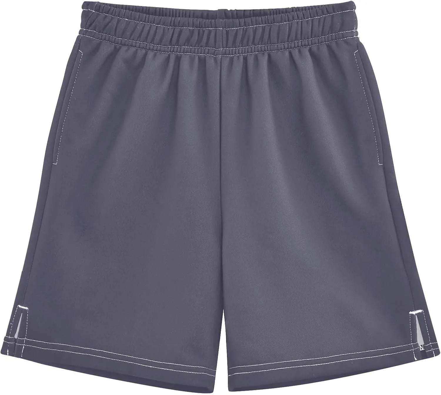 Solid Color Boys Athletic Shorts Quick Dry Kids Active Running Shorts with Pockets