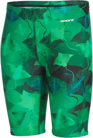 Sporti Boys' Swim Jammers - Youth Competitive Swim Racing Team Swimming Shorts Swimsuit Trunks Chlorine Resistant Quick Dry