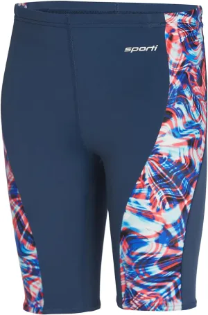 Sporti Boys' Swim Jammers - Youth Competitive Swim Racing Team Swimming Shorts Swimsuit Trunks Chlorine Resistant Quick Dry