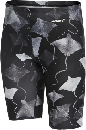 Sporti Boys' Swim Jammers - Youth Competitive Swim Racing Team Swimming Shorts Swimsuit Trunks Chlorine Resistant Quick Dry