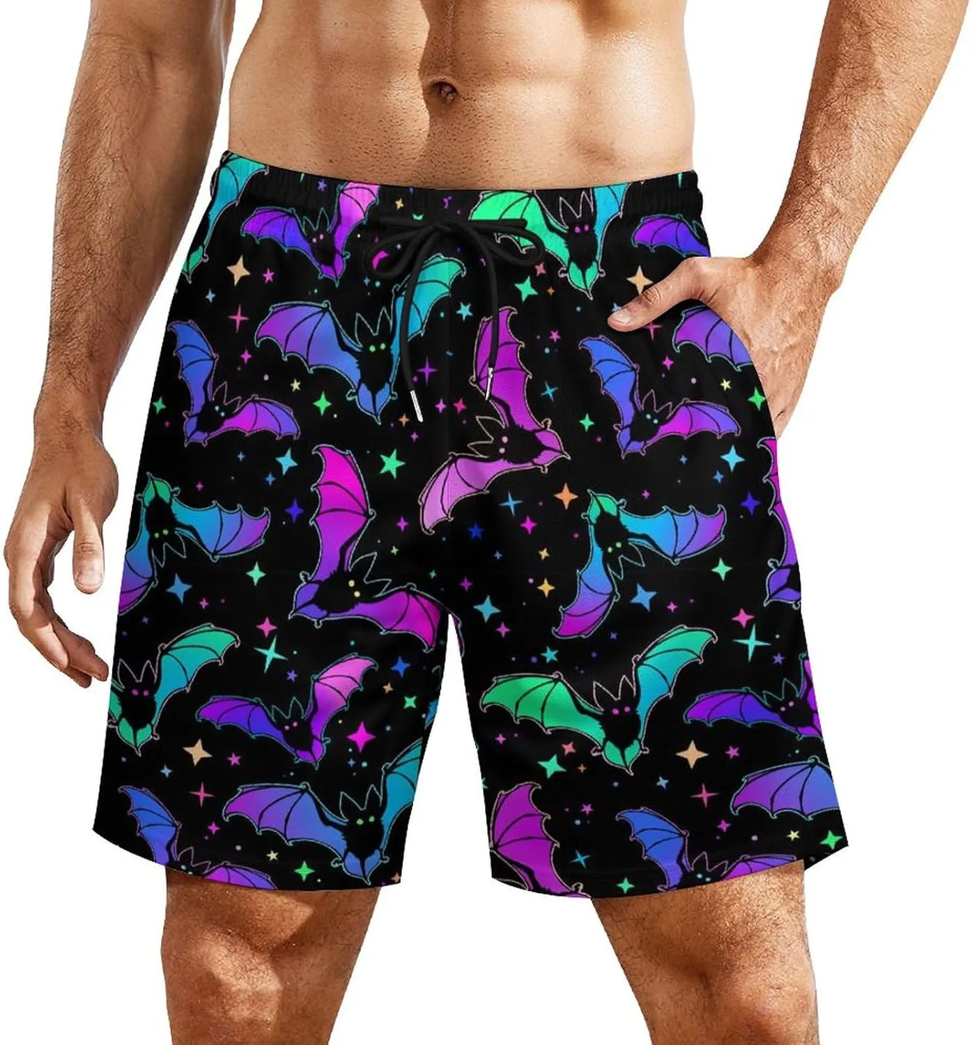 Supdreamc Mens Swim Trunks with Compression Liner Swimming Shorts Quick Dry Beach Sport Shorts S-3XL
