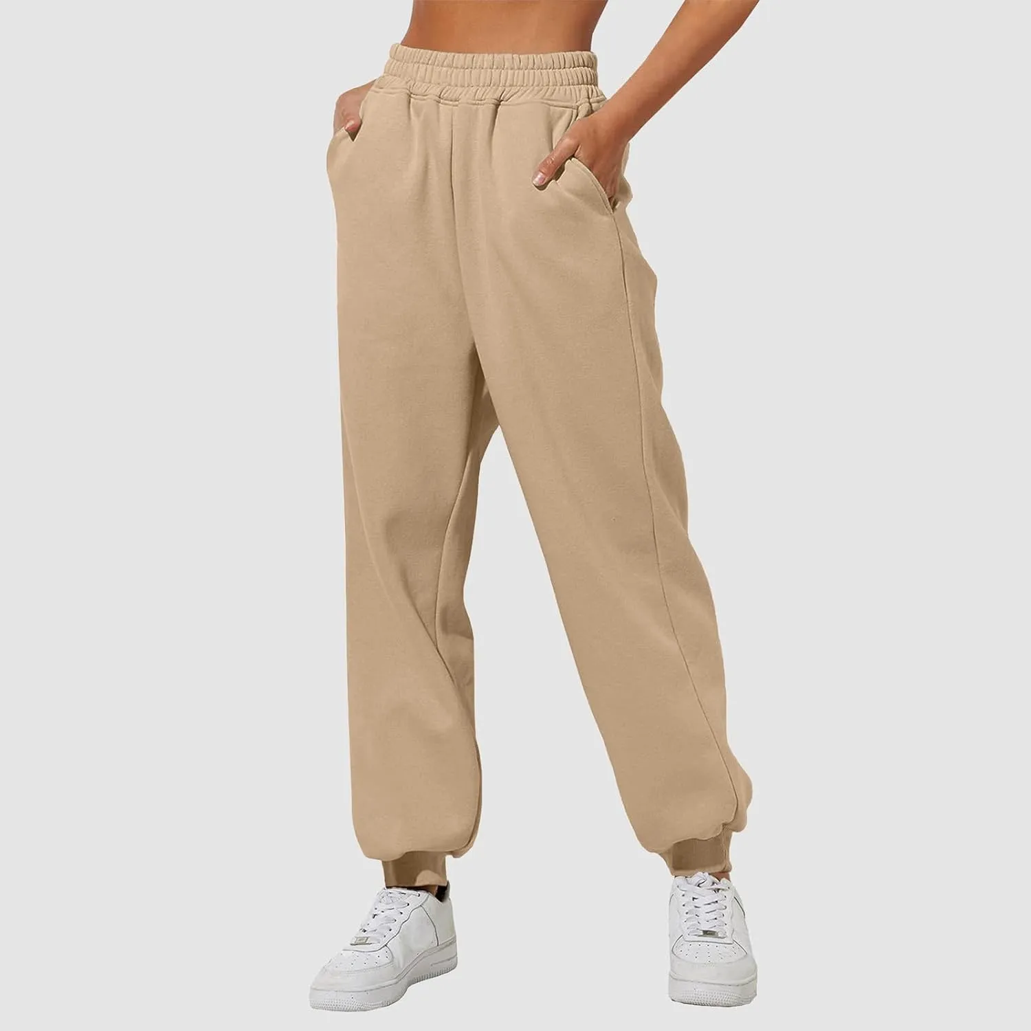 Sweatpants for Women, Womens Fleece Cargo Sweatpants Casual Baggy Wide Leg Jogger Pants Athletic Bottom Yoga Gym Pants