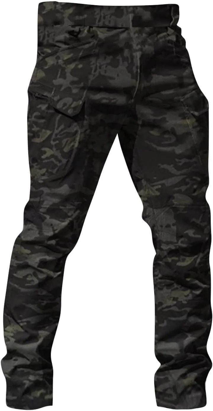 Tactical Pants for Men Ripstop Cargo Water Resistant Hiking Pants Relaxed Fit Stretch Quick Dry Work Pant Multi Pockets