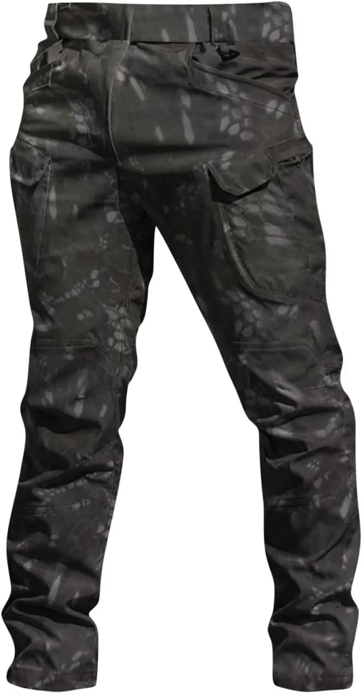 Tactical Pants for Men Ripstop Cargo Water Resistant Hiking Pants Relaxed Fit Stretch Quick Dry Work Pant Multi Pockets