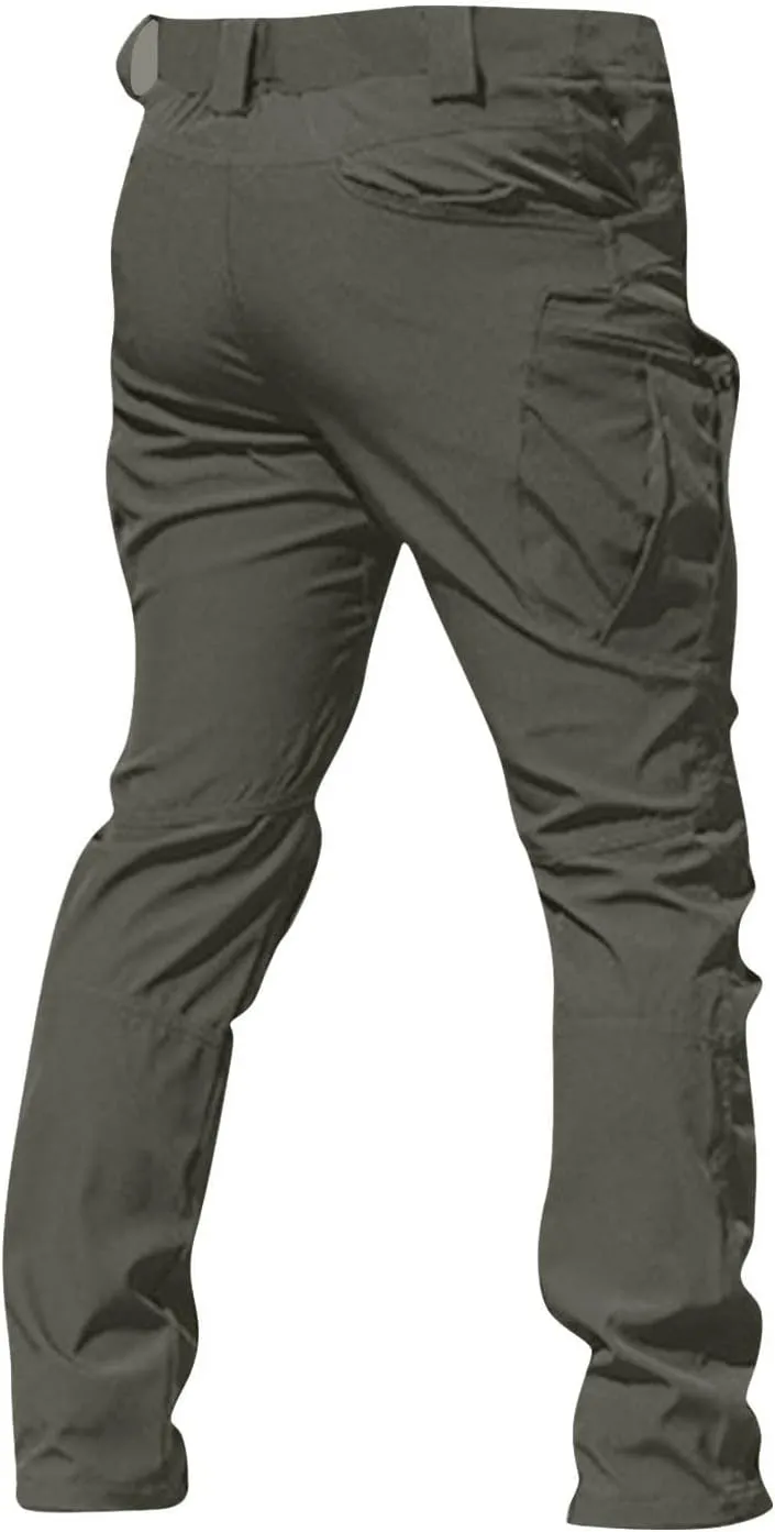 Tactical Pants for Men Waterproof Straight Leg Lightweight Work Pants Breathable Baggy Cargo Pants with Pockets