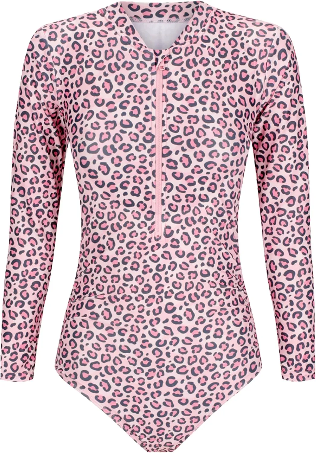 Tame the Sun Long Sleeve Swimsuits for Women - One Piece Tummy Control, UPF 50  Bathing Suit - Rash Guard, Zipper Swimwear