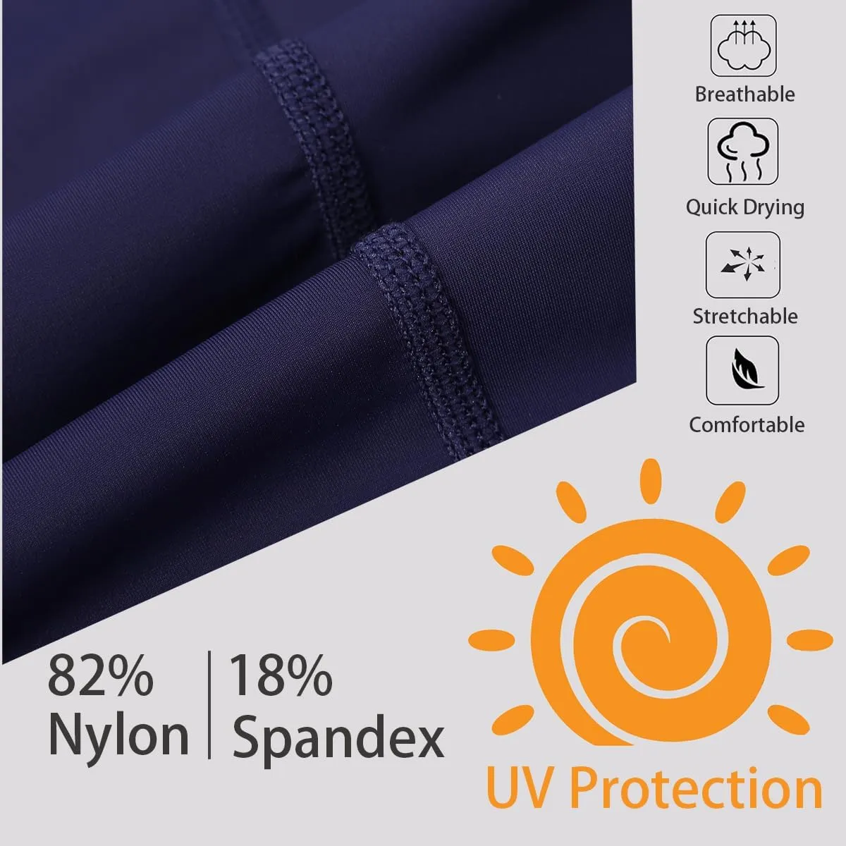 Ubestyle UPF 50  High Waist Swim Leggings for Women Swim Capris Swim Pant Swim Tights Beach Pants Sun Protective