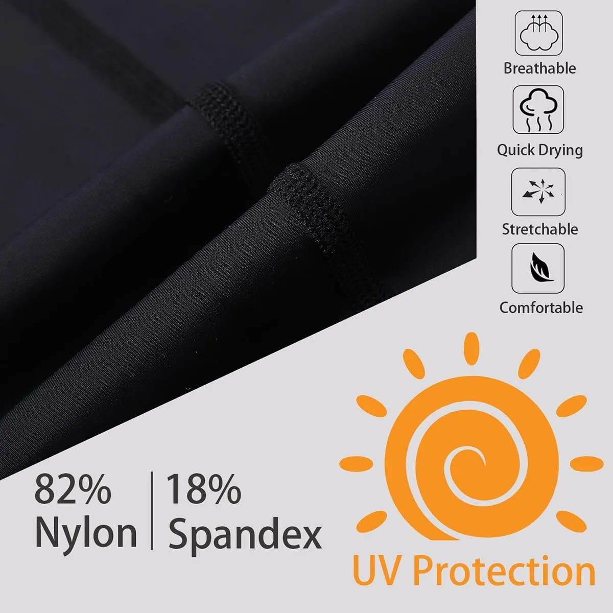 Ubestyle UPF 50  High Waist Swim Leggings for Women Swim Capris Swim Pant Swim Tights Beach Pants Sun Protective