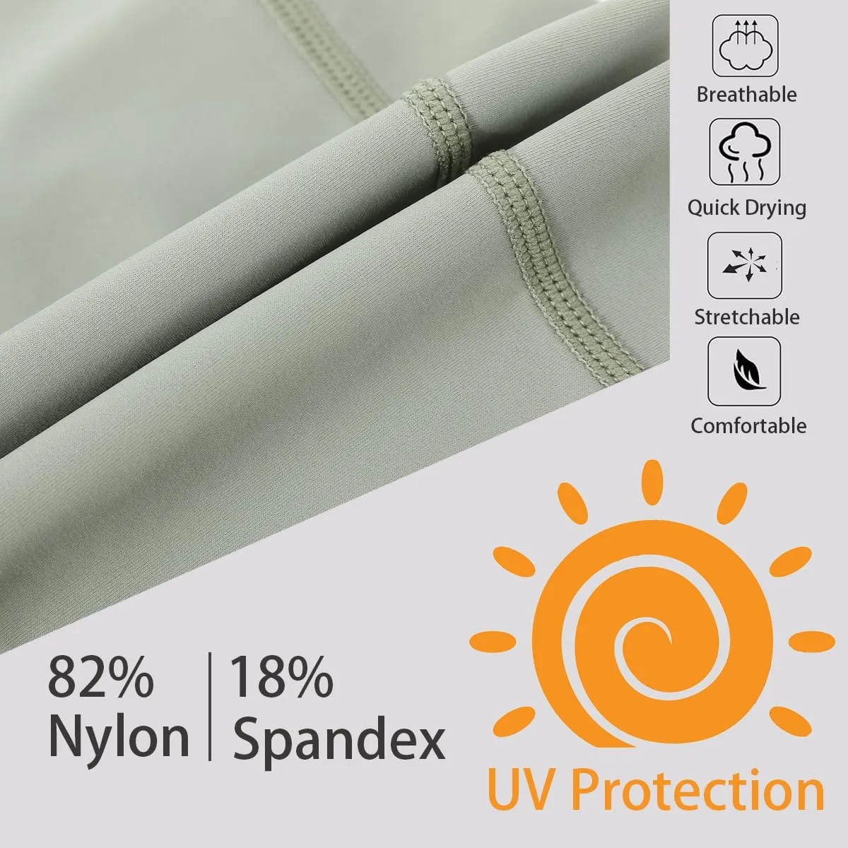Ubestyle UPF 50  High Waist Swim Leggings for Women Swim Capris Swim Pant Swim Tights Beach Pants Sun Protective
