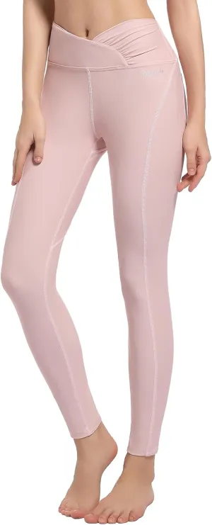 Ubestyle UPF 50  High Waist Women's Long Swim Pants Swim Leggings Swimming Tights Sun Protective
