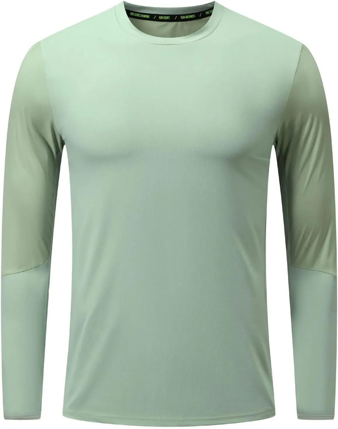 UPF 50  Mens Swim Shirts, Long Sleeve Sun Protection Fishing Rash Guard, Quick Dry UV Hiking T Shirt with Thumbhole