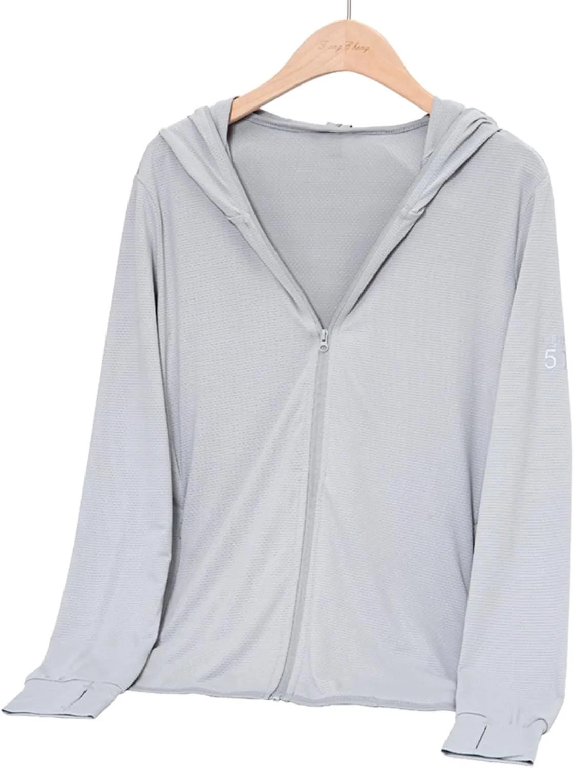 UV Protection Hoodie for Men Sun UPF 50  Long Sleeve Full Zipper Up Workout Shirts Athletic Hiking Tops Jackets