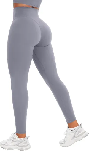 VOYJOY High Waisted Workout Gym Leggings for Women Full Length Soft Yoga Pants Tummy Control