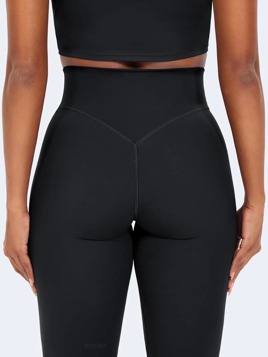 VOYJOY High Waisted Workout Gym Leggings for Women Full Length Soft Yoga Pants Tummy Control