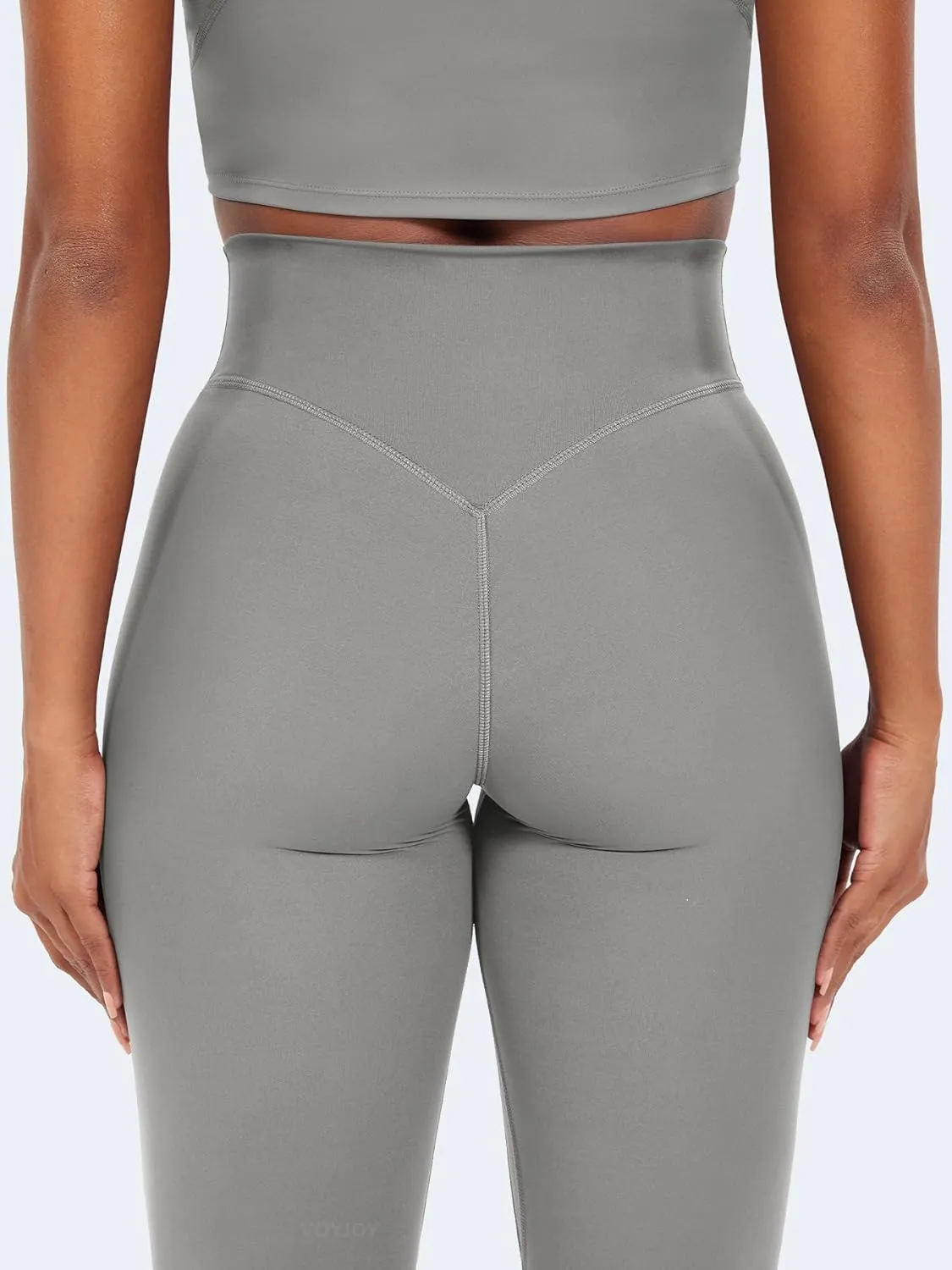 VOYJOY High Waisted Workout Gym Leggings for Women Full Length Soft Yoga Pants Tummy Control