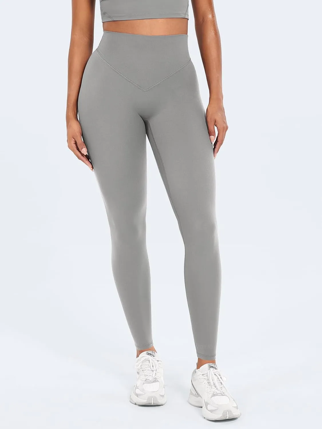 VOYJOY High Waisted Workout Gym Leggings for Women Full Length Soft Yoga Pants Tummy Control