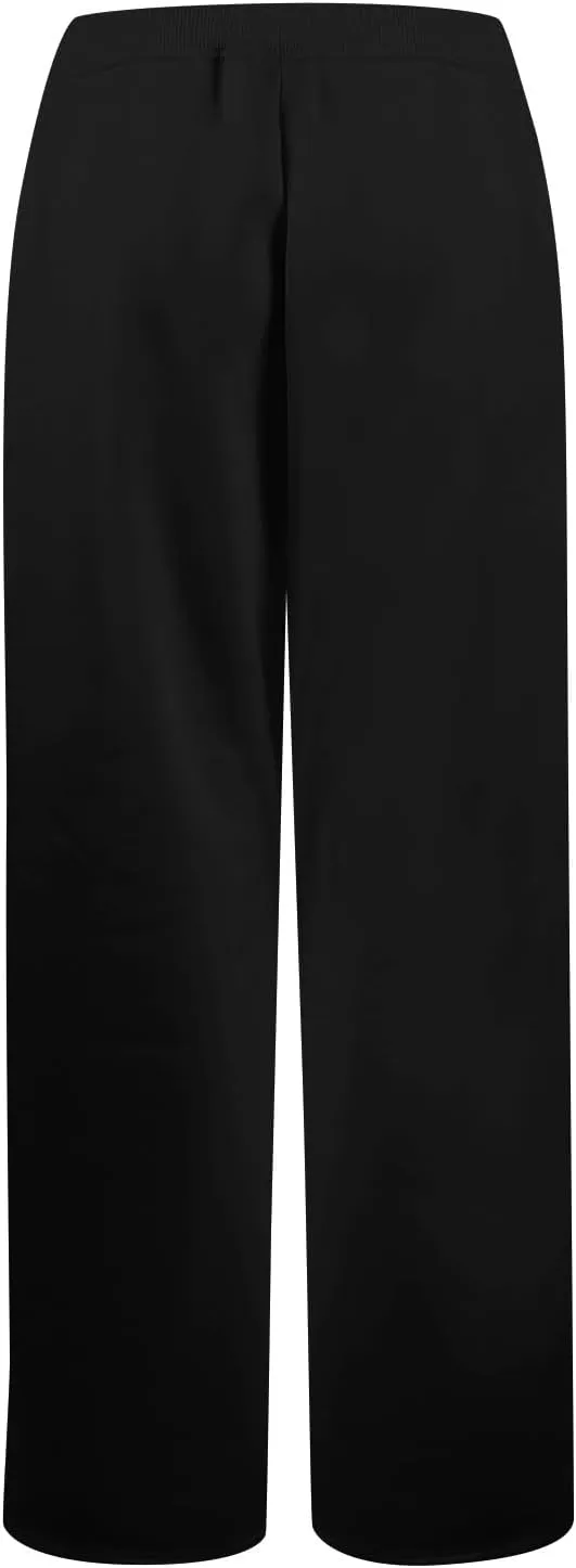 Wide Leg Sweatpants for Women Fleece Side Slit Flare Workout Pants with Pockets Casual Comfy High Waisted Cargo Pants
