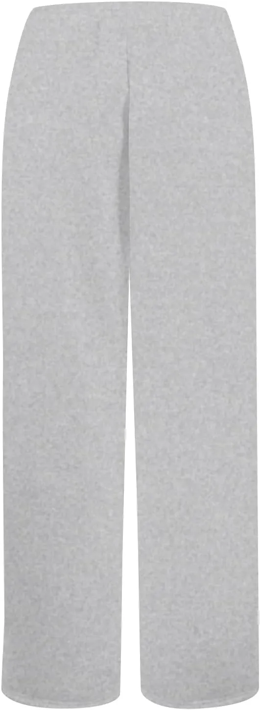 Wide Leg Sweatpants for Women Fleece Side Slit Flare Workout Pants with Pockets Casual Comfy High Waisted Cargo Pants