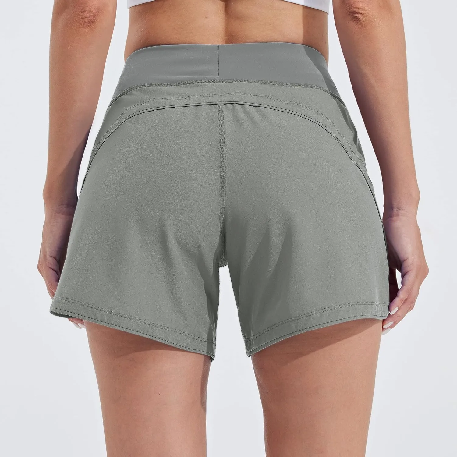 Willit Women's 5" Swim Board Shorts Quick Dry Beach Swimming Shorts UPF 50  High Waisted Liner Pockets