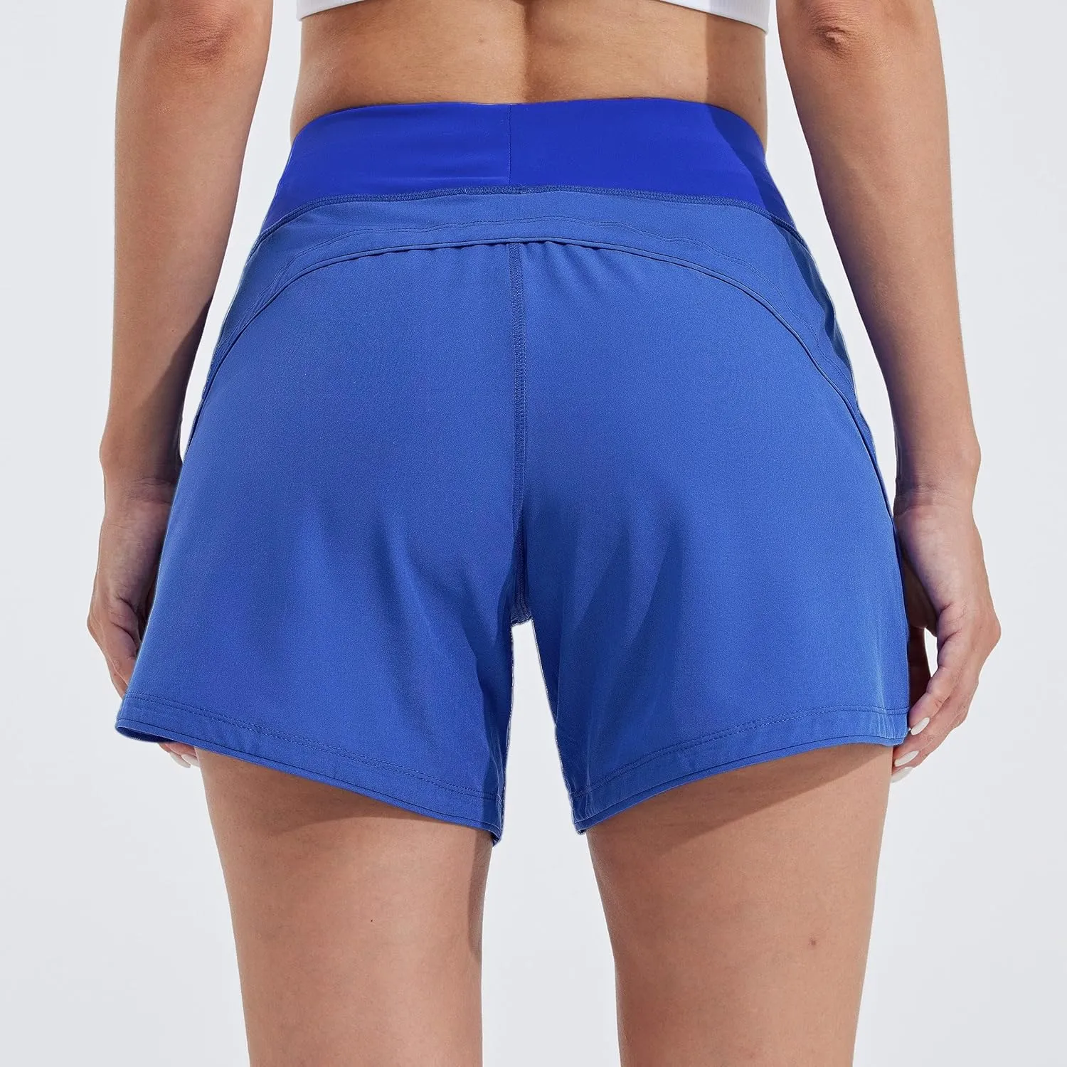 Willit Women's 5" Swim Board Shorts Quick Dry Beach Swimming Shorts UPF 50  High Waisted Liner Pockets