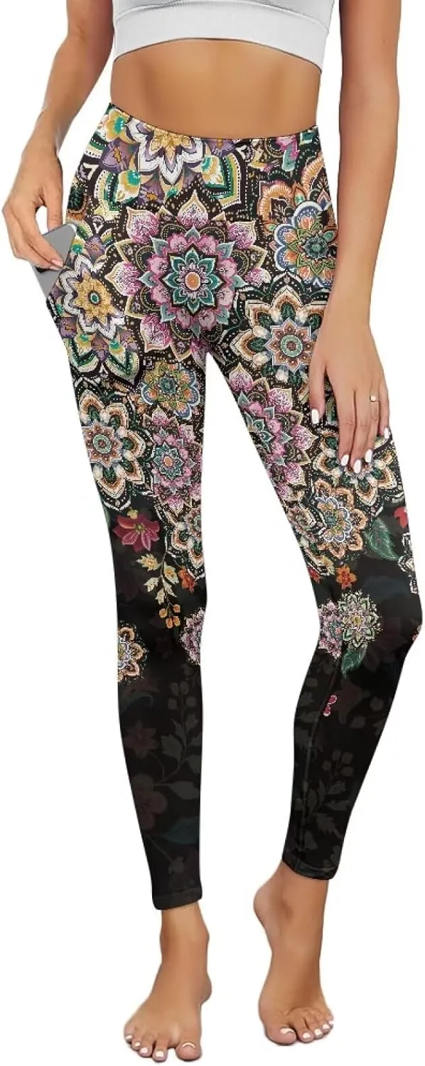 Women Buttery Soft Yoga Leggings with Pockets Tummy Control High Waisted 4-Way Stretch Full-Length Gym Pants