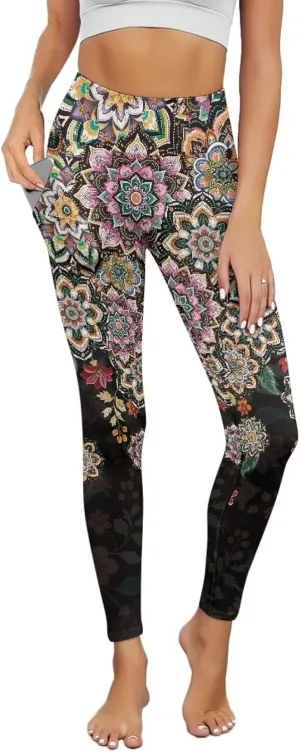 Women Buttery Soft Yoga Leggings with Pockets Tummy Control High Waisted 4-Way Stretch Full-Length Gym Pants